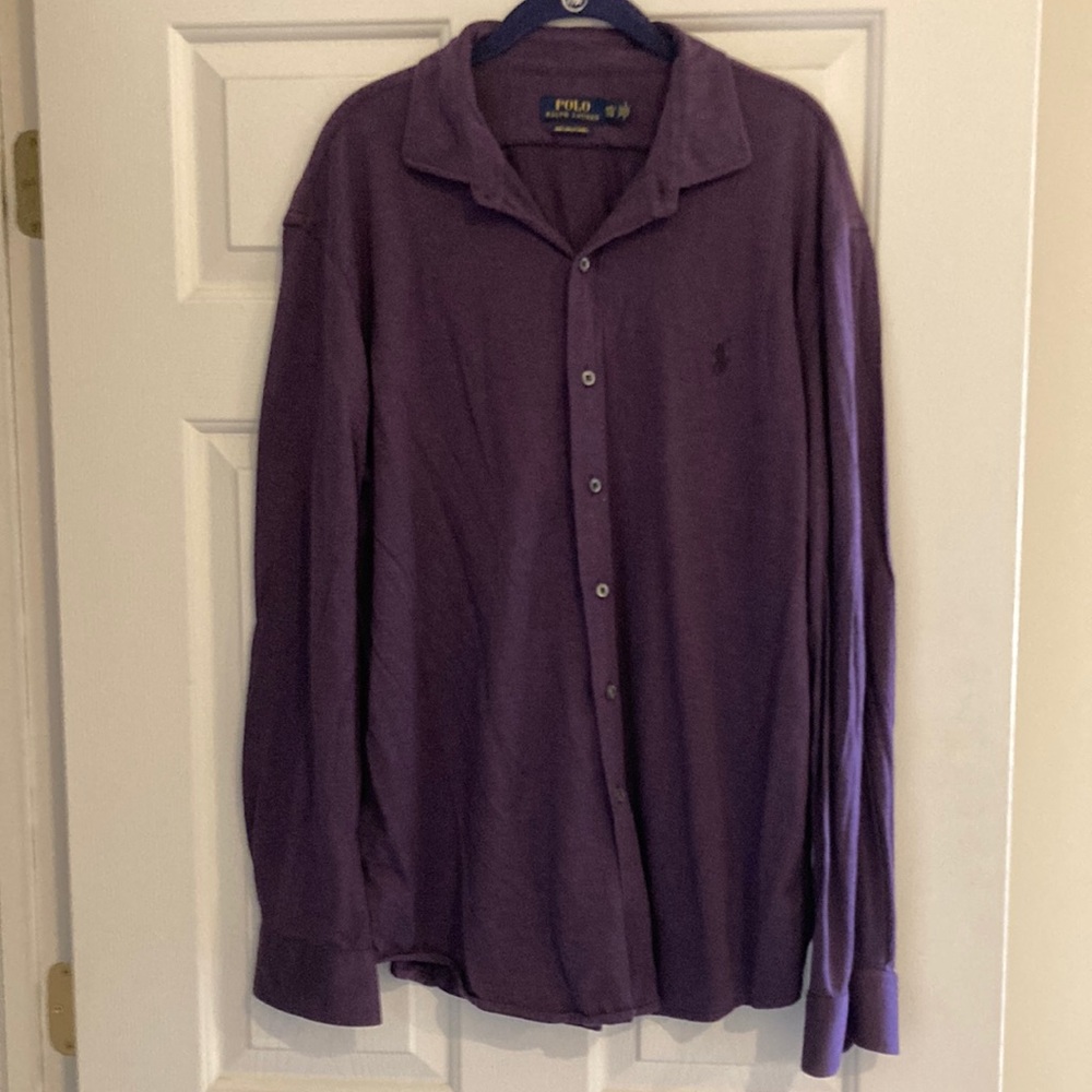 Polo by Ralph Lauren Purple Knit Dress Shirt